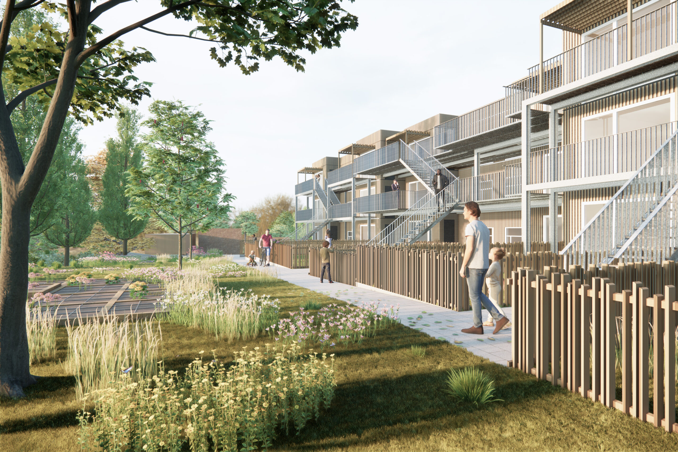 Vue jardin 3 Bureau Architectes à Tourcoing