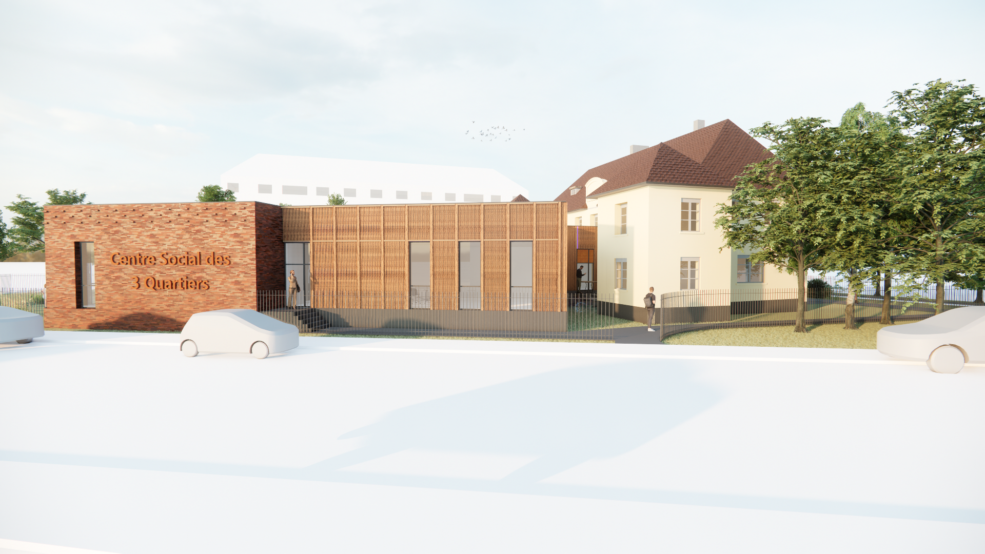 6. Vue Rue Anatole France entrée bis Bureau Architectes à Tourcoing